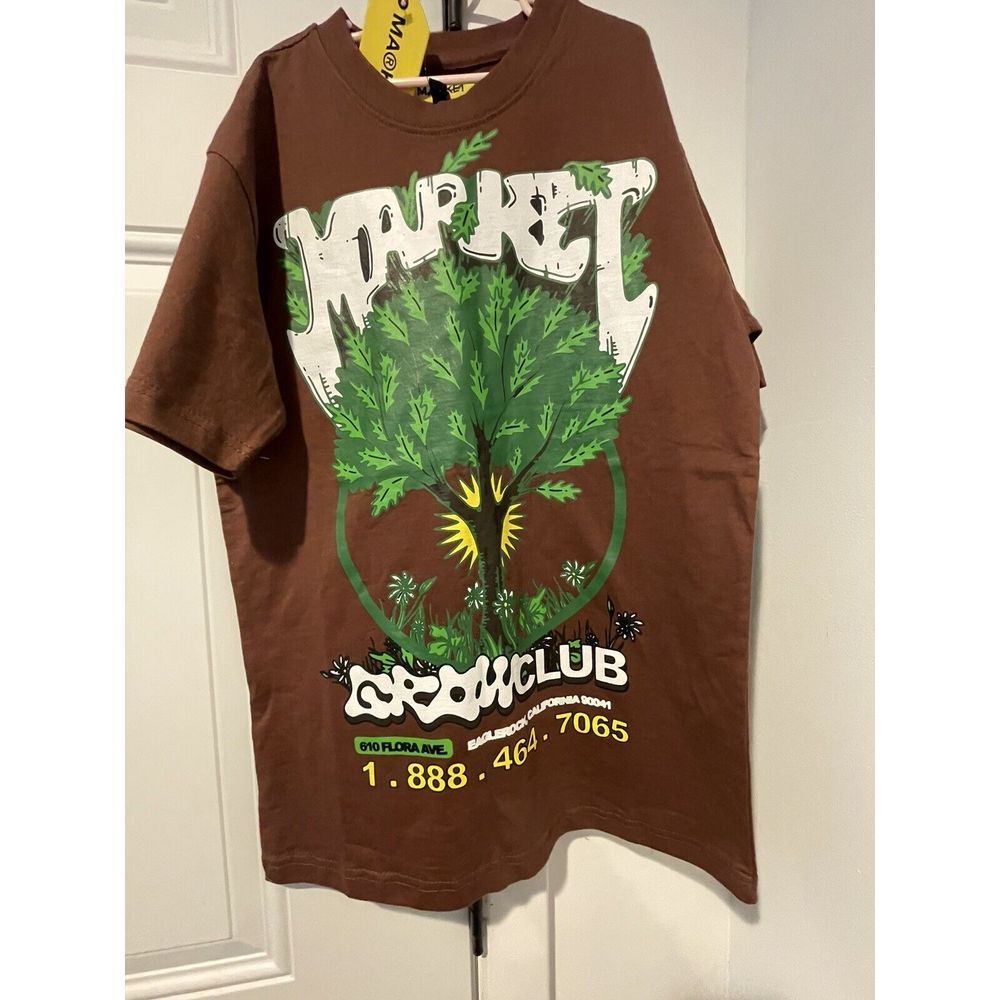 Chinatown Market Grow Club T-shirt Brown NWT‎ Size XS Trees Nature Streetwear